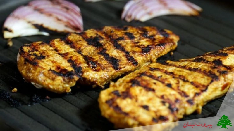 گریل کردن مرغ شاورما